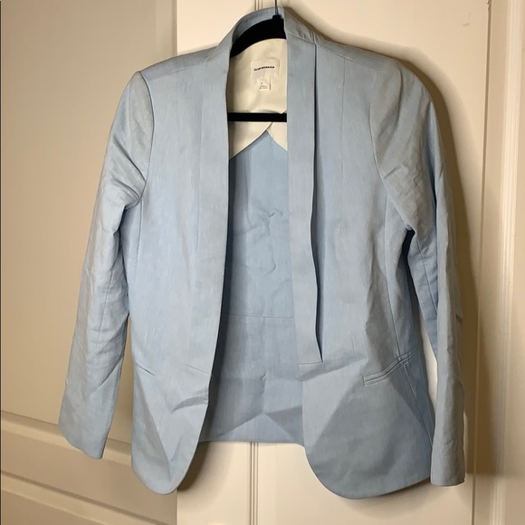 Club Monaco Jackets & Blazers - Club Monaco Baby Blue Linen Blazer